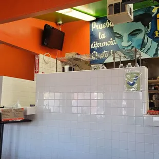 the counter area