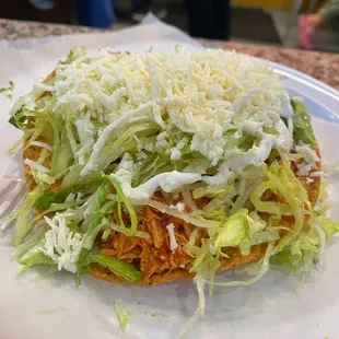 Chicken Tinga Tostada