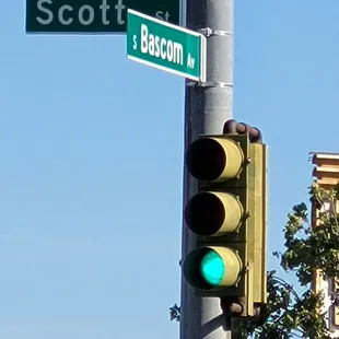 traffic lights and street signs