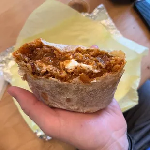 Husband liked his burrito I barely got a picture of it. Will update once I ask him what he got because I cannot remember.