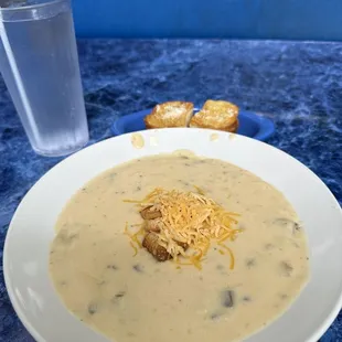 Roasted Poblano White Cheddar Soup