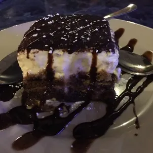 Tiramisu: good and creamy, but the ladyfingers were oversoaked.