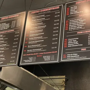 Le menu, reasonable prices and excellent quality