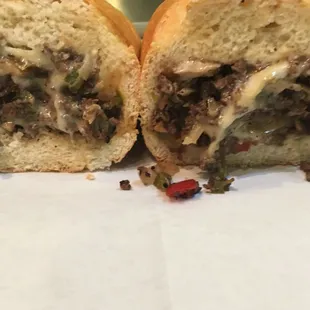 Metro Cheesesteak - grilled onions hot and sweet peppers