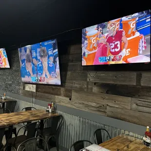 tvs on the wall