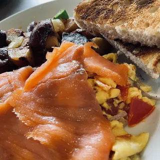 Smoked Salmon Scramble