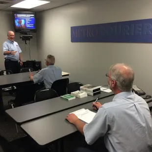 Our Education Room gets continual use, both for new drivers' comprehensive exams and periodic training updates.