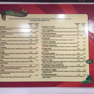 the menu