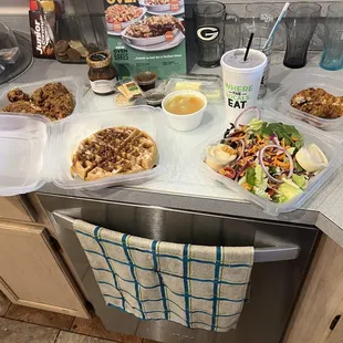 Chicken and Waffle Breakfast