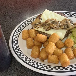 Burger-fresh mushrooms-beautiful!