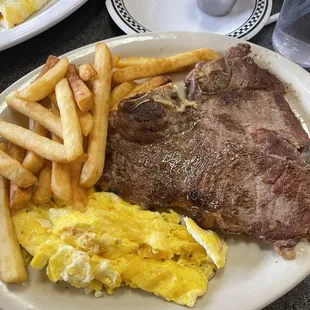 Steak and eggs