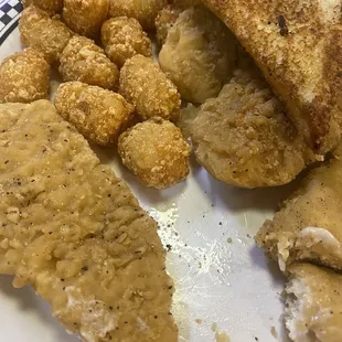 Chicken strips and tots