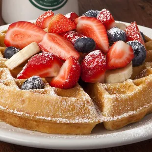 waffles, food