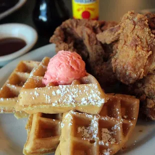 Chicken and waffles