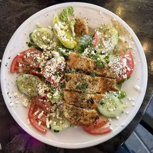 LG MEDITERRANEAN CHICKEN SALAD With Grilled Chicken, No Onions, No Black Olives...Absolutely Delicious!