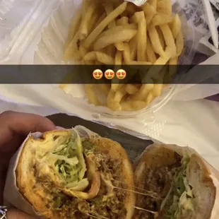 H37. Chop Cheese Sandwich S21. French Fries