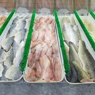 a variety of fresh fish