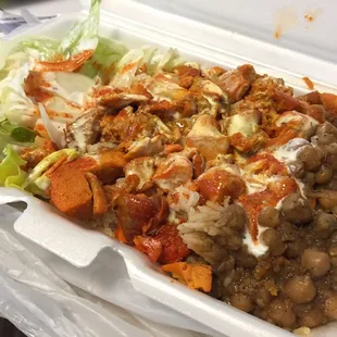 Chicken over rice