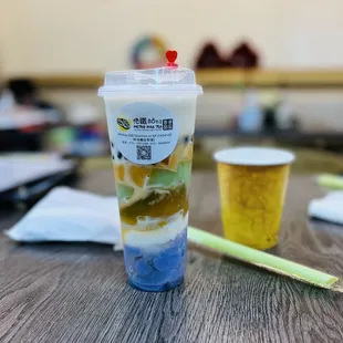 Milk tea pudding (5 color milk tea pudding)