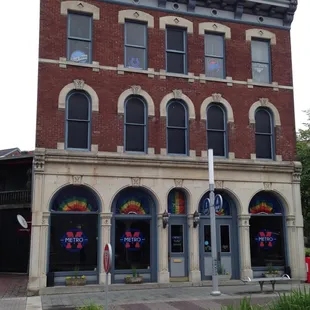 the front of the building