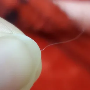 a close up of a person's finger