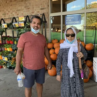 My wife Sabiha Sagri and son Tauqir Sagri doing some shopping.