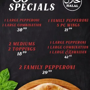 New updated menu under a new new management.