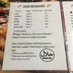 Updated Menu ( 1 of 3)