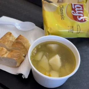 a sandwich and soup
