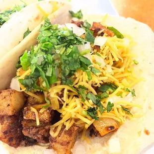 Papa y chorizo