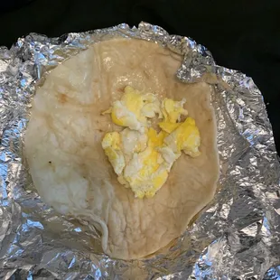 The skimpiest egg taco!