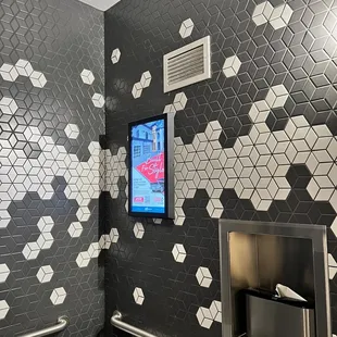 Bathrooms were clean and artsy.