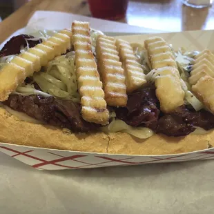 The &apos;Works&apos; Pastrami Sandwich! Reallllllyyyy delicious!!!!!!