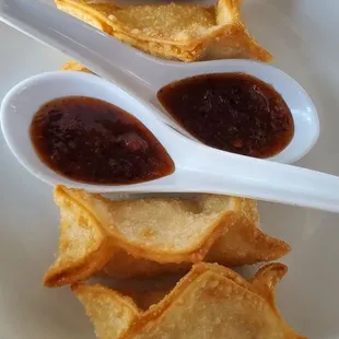 Decent crab Rangoon though was mostly full of cream cheese!