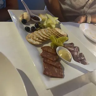 &quot;Cheese&quot; plate added charcuterie - two tiny pieces of cheese was ridiculous