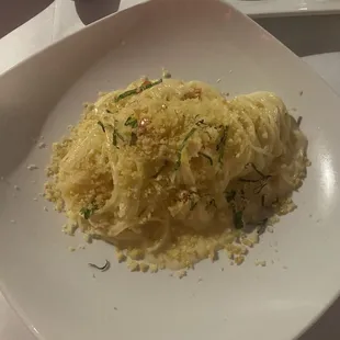 Angel hair with lobster