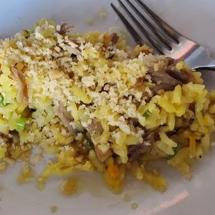 Supposed to be duck confit and mushroom risotto but barely had any duck and the risotto was totally disappointing!