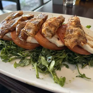 Caprese Salad with blackened chicken - So good!!!