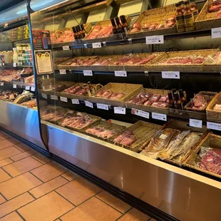 a meat section of a deli