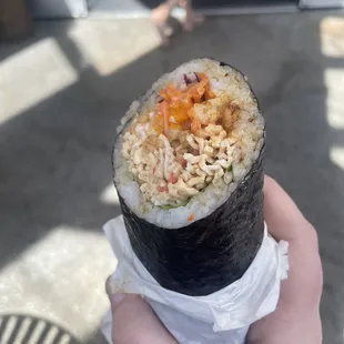 Sushi burrito I got from their fresh sushi cooler