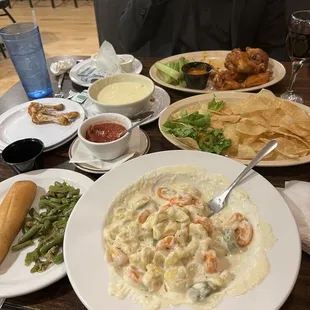 Tortellini and Buffalo wings