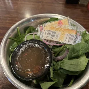 Hot Bacon Spinach Salad