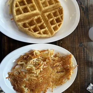 Side waffle and side hashbrowns