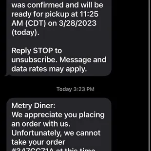 Results and poor service