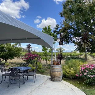 Mettler outdoor seating area.