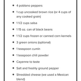 a recipe on the app