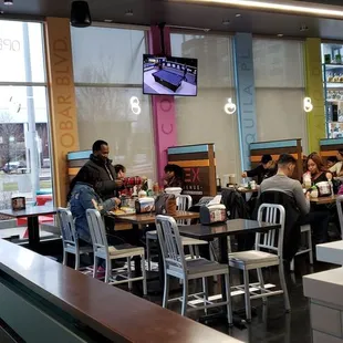 Pretty packed, I'll get my food to go and save the limited tables for some other people in groups