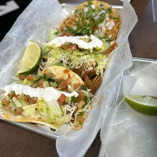Three $2 tacos on Taco Tuesday.