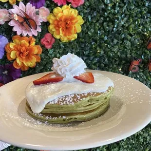 Green tea pancakes