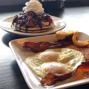 pancakes, food